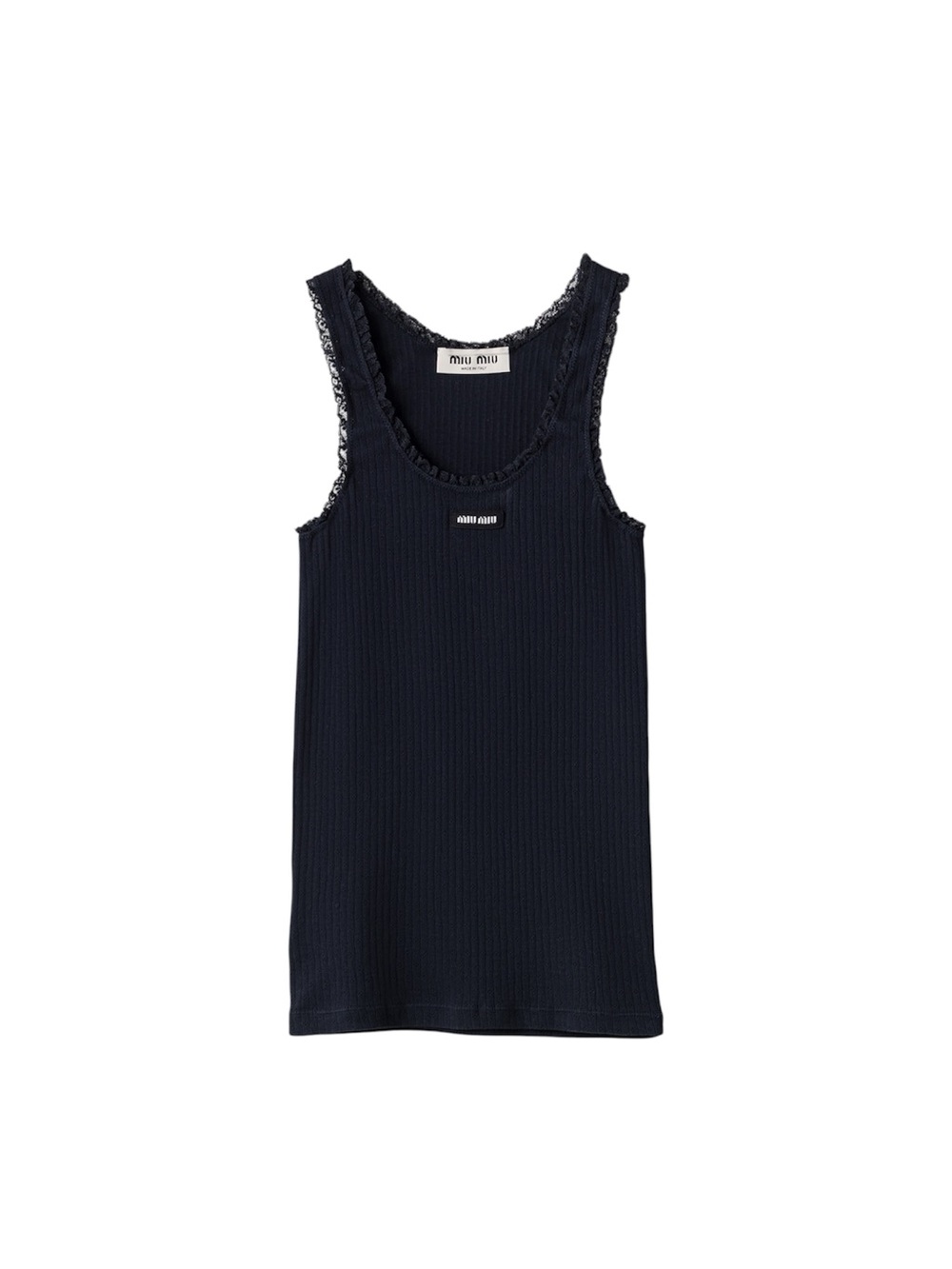 Miu Miu Garment-dyed cotton tank top It38